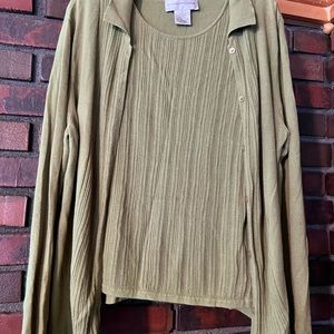 Womens Evan picone 2 piece shirt set